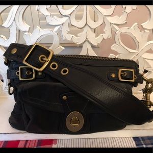 Coach black leather bag